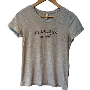 Piazza Italia Fearless is Cool grey short sleeve T-shirt women’s Small